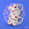 Tazza personalizzata con il nome "Mommy", regalo a forma di cuore per la mamma, tazza in ceramica personalizzata, regalo di compleanno per la mamma, speciale tazza da caffè per la mamma