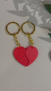 Portachiavi a cuore LOVE diviso, portachiavi romantico, regalo unico per coppie, portachiavi con anello in acciaio, regalo per fidanzato e fidanzata